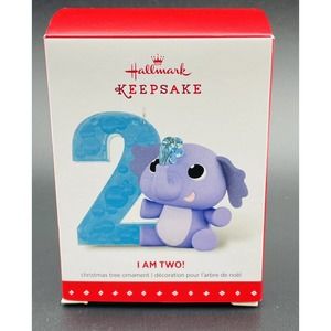 Hallmark Christmas Ornament Purple Elephant I Am Two Artist Jake Angell 2015